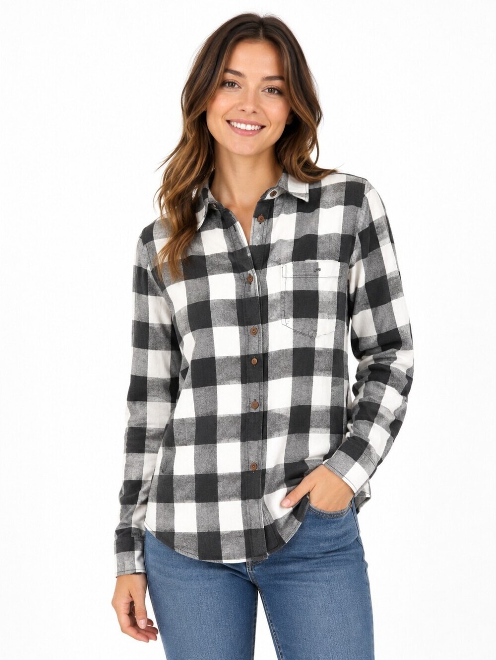 J Crew Women's Checkered Plaid Button Down Shirt